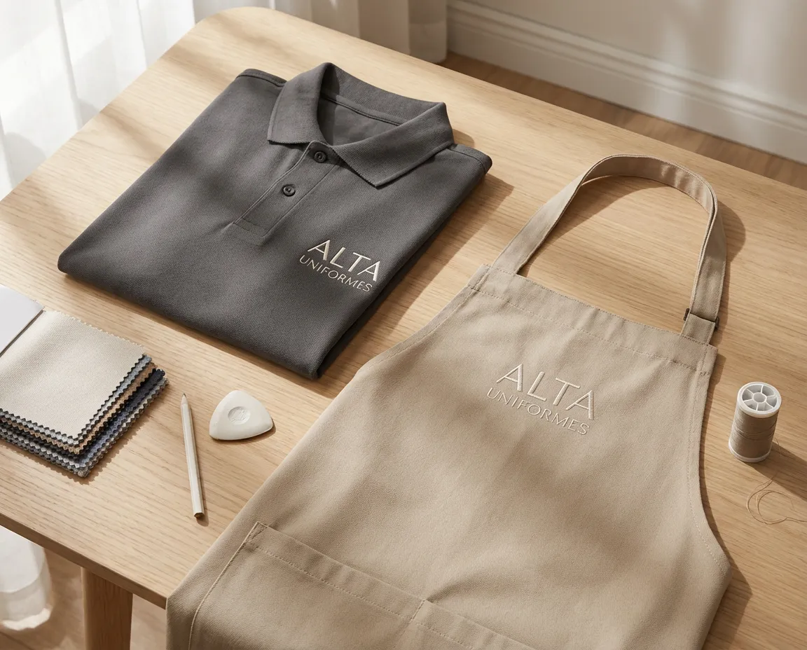 Técnica de personalización industrial en ropa laboral y uniformes de sector productivo