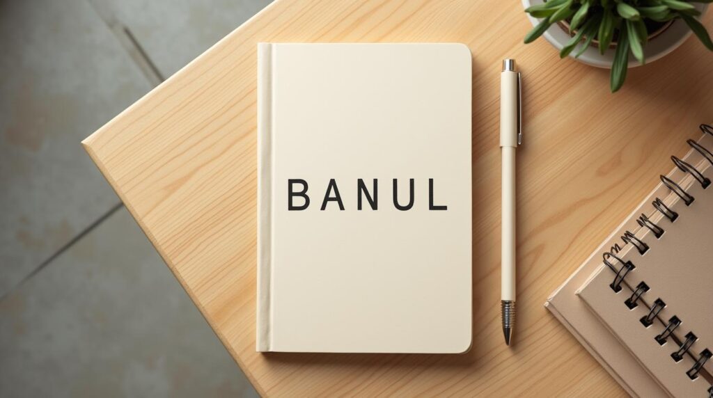 cuánto cuesta el merchandising sostenible: libreta de papel reciclado crudo con serigrafía de tinta al agua