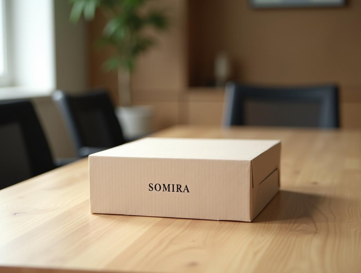 Caja de cartón kraft crudo con marca serigrafiada: describir el material es la forma de evitar el greenwashing en regalos corporativos