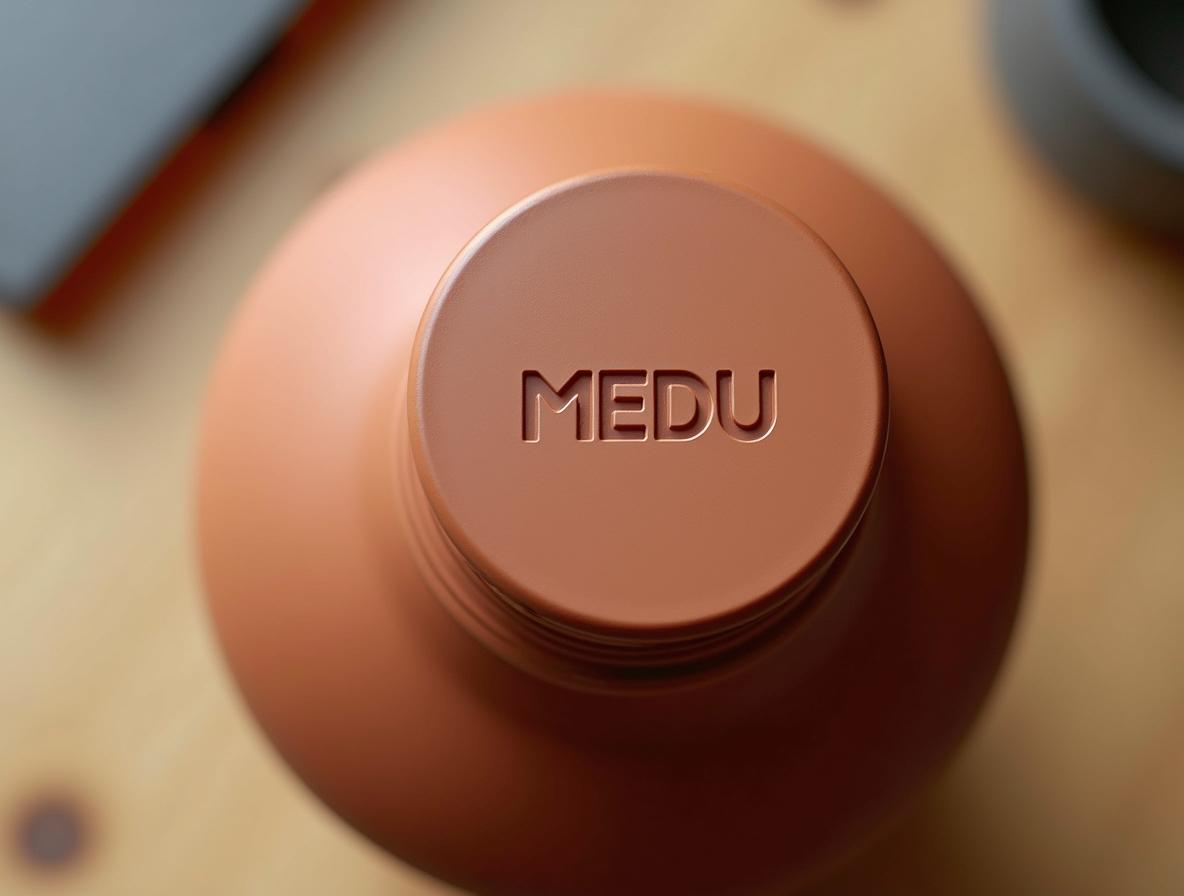 Kit de onboarding para equipos remotos: grabado láser del wordmark en bidón de acero inoxidable terracota