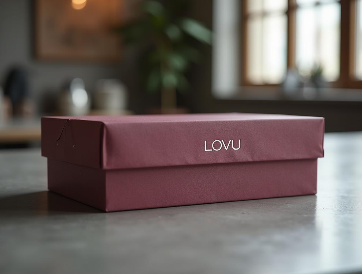 Precio del packaging corporativo: detalle de estampado en foil sobre estuche rígido de cartón forrado en papel burdeos